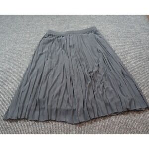 Abercrombie & Fitch Black Pleated Long Skirt Womens MEDIUM Lined Flowy